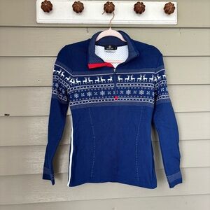 Newland Blue Sweater with Nordic Design